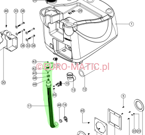 WĄŻ SPUSTOWY WODY CZYSTEJ Z KORKIEM (213025+206111 KOMPLET)