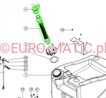 Wąż spustowy dł. 370 mm Ø28 mm czarny z korkiem Numatic 903696 do maszyn bateryjnych CRG/CRL