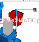 Rączka wyciskarki Numatic 629884 do MidMop MMT/MMB 1616, srebrna (wycofana)