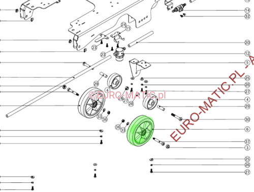 Koło do maszyny czyszczącej Numatic
