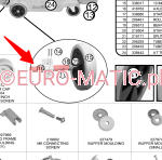 Oś do kół stałych wózka hoteloweego SKAT-NKT Numatic 418750