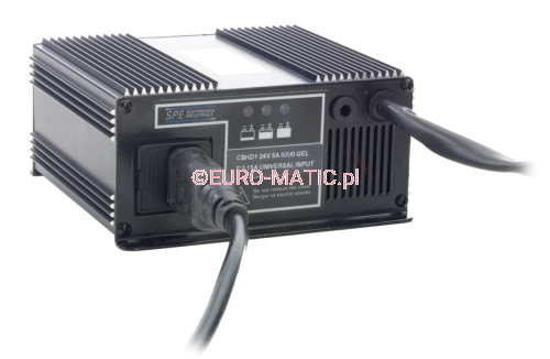 Prostownik Numatic 24V 5A SPE, ładowarka do maszyn HGB i TTB z przewodem zasilającym