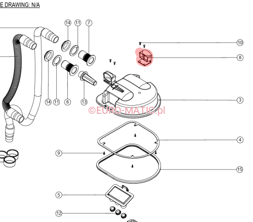 klamra zapinka separatora zbiornika Numatic