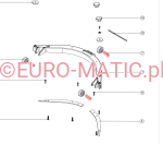 Oś kółka ssawy Numatic 391397 do TT 1840 i TTB 1840