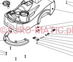 KOREK SPUSTOWY ZBIORNIKA CZYSTEJ WODY KOMPLET Z USZCZELKĄ DO TT1840 TTB1840 CZERWONY 905628