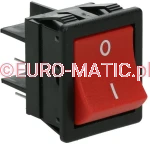 Wyłącznik kołyskowy czerwony Numatic 220552 do szorowarek bateryjnych TRO/TTV