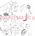 Dźwignia podnoszenia ssawy Numatic 903926 do szorowarek bateryjnych TTB i kablowych TT