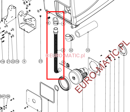 WĄŻ SPUSTOWY WODY Z KORKIEM Numatic 903977