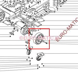 Koło trakcji Ø200×50 mm aluminiowe Numatic 206727 do maszyn bateryjnych TTB