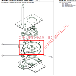 Łańcuch układu kierowniczego Numatic 208152 do szorowarek bateryjnych TRL/TRO
