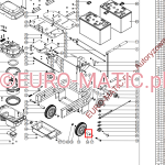 Tuleja koła Numatic 229228 do szorowarek bateryjnych TTB i kablowych TT