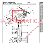 # Obudowa rękojeści przednia szara stary typ Numatic 329086 do szorowarek bateryjnych TTB i kablowych TT [wycofana]