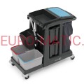 System dwuwiaderkowy 2x17L z wyciskarką doczołową w wózku Numatic EM5 SRK16