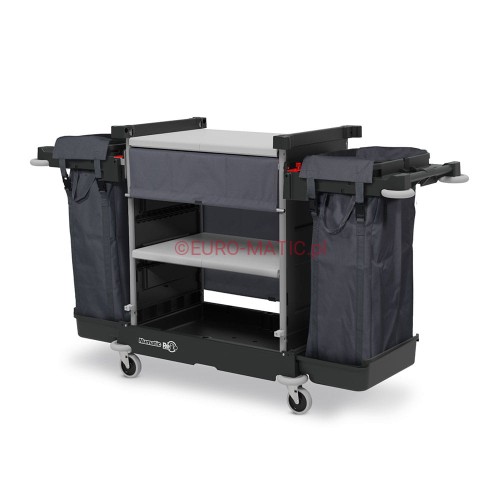 wózek hotelowy Numatic NKT2LLR Nukeeper z workami na pościel widok front