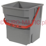 WIADRO 28L GRAFITOWE Z NIEBIESKĄ RĄCZKĄ DO WÓZKÓW TM 2815