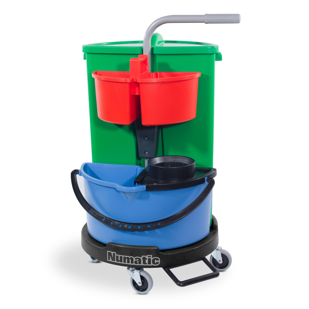 Numatic Carousel NC1R wózek do sprzątania z kuwetą 14L i mopem sznurkowym do housekeepingu i klinik
